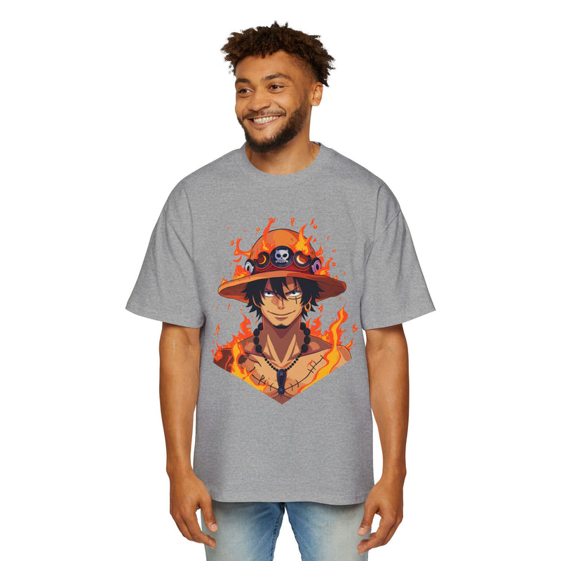 The On Fire Ace Men's Heavy Oversized Tee