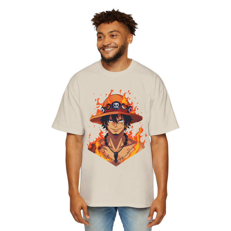 The On Fire Ace Men's Heavy Oversized Tee