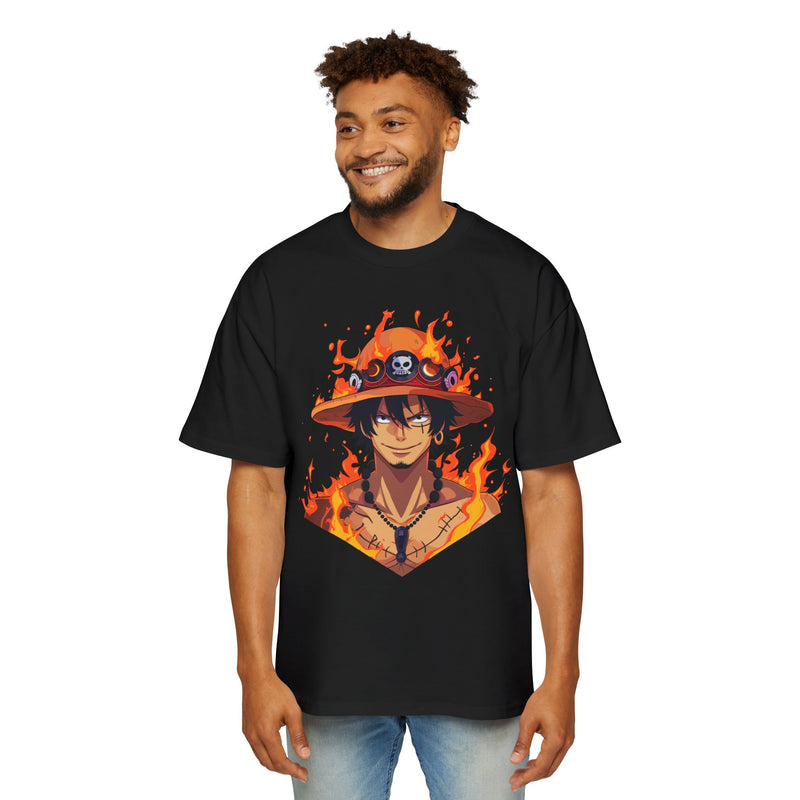 The On Fire Ace Men's Heavy Oversized Tee