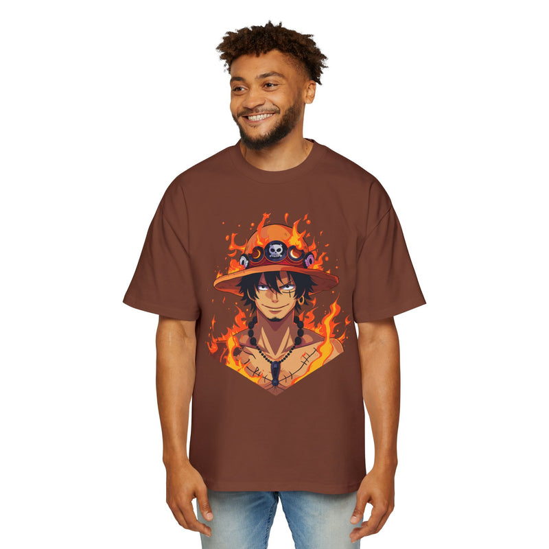 The On Fire Ace Men's Heavy Oversized Tee