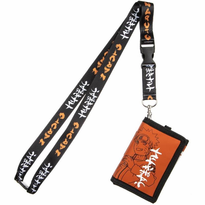 Naruto Leaf Village Trifold Bioworld Lanyard Wallet